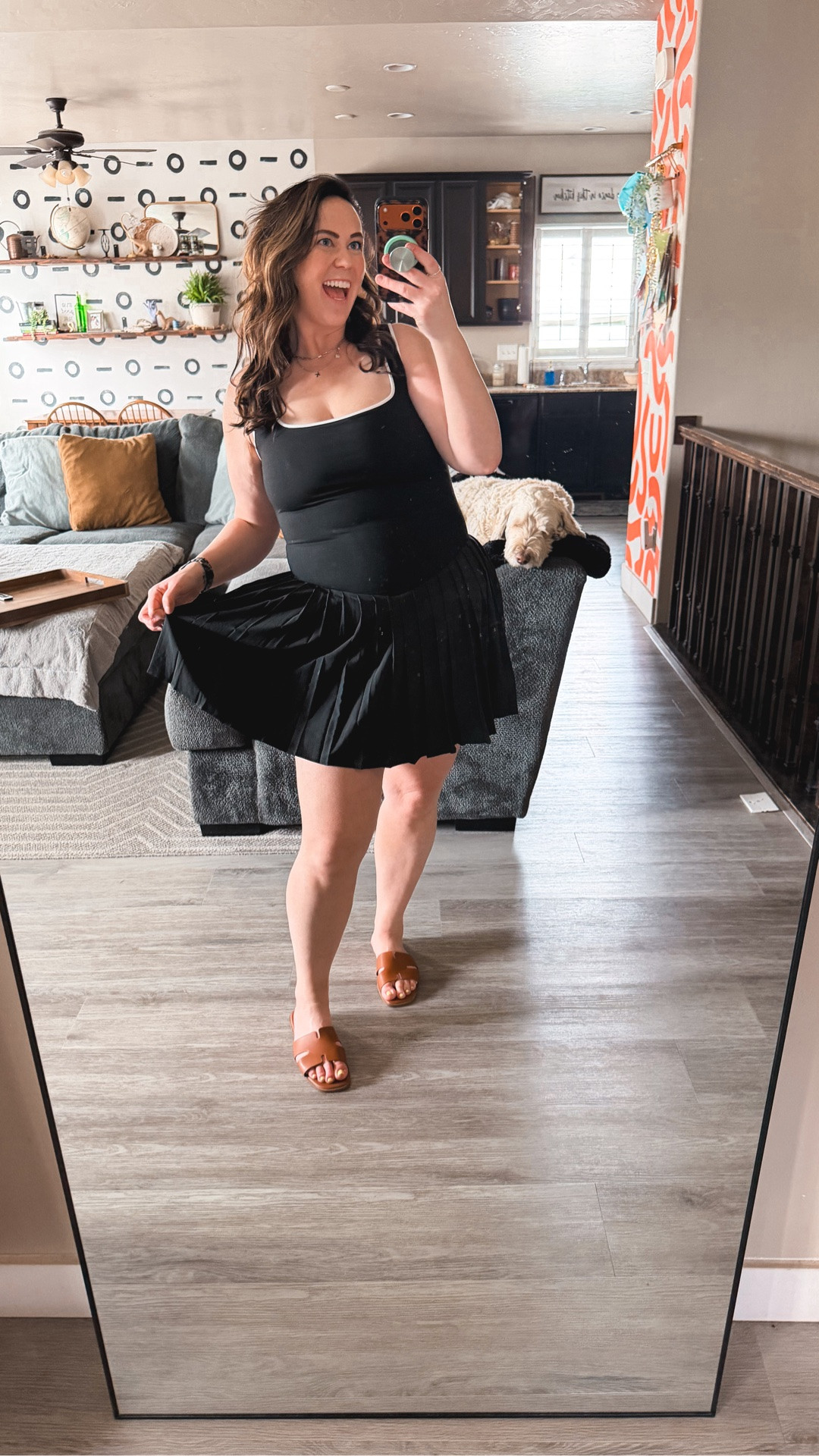 This black Amazon tennis dress is EVERYTHING, built in shorts, the cutest pleated skirt, and it works for literally everything from errands to date night to just spinning around in your living room because you can!! 😂😂 I’m wearing the XL

Size 14/16 | L/XL | 5’9

Amazon tennis dress, black tennis dress, midsize tennis dress, built in shorts dress, pleated dress midsize, Amazon summer dress, casual black dress, midsize summer outfit, Amazon athletic dress, cute workout dress midsize

#LTKMidsize #LTKTall #LTKSeasonal