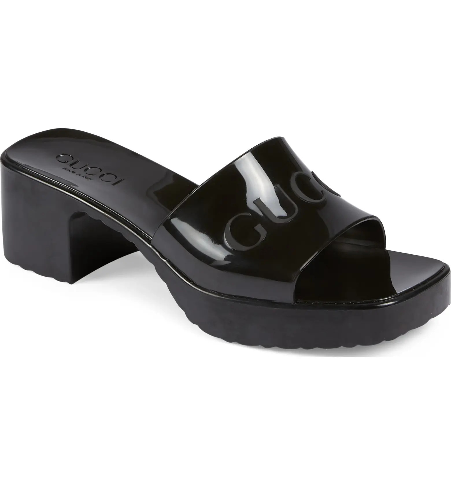 Rubber Logo Platform Slide Sandal | Nordstrom