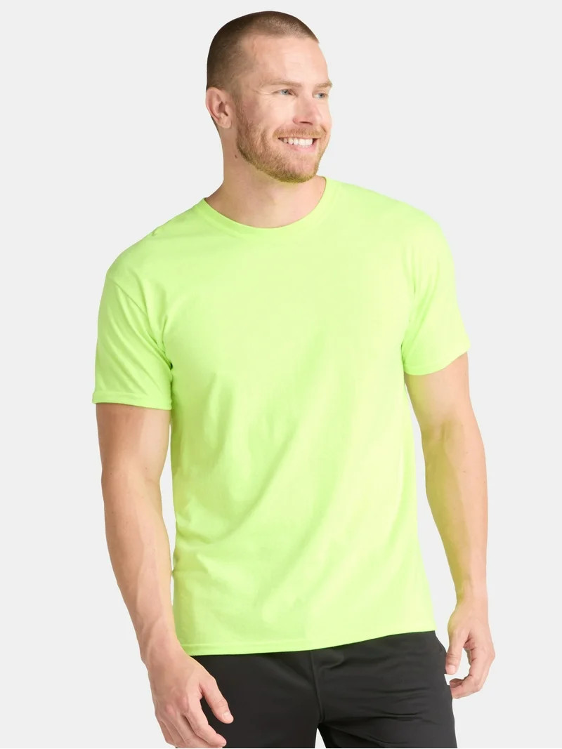 Athletic Works Men's and Big Men's Cotton Active Tee, Sizes XS-5XL and Tall Sizes | Walmart (US)