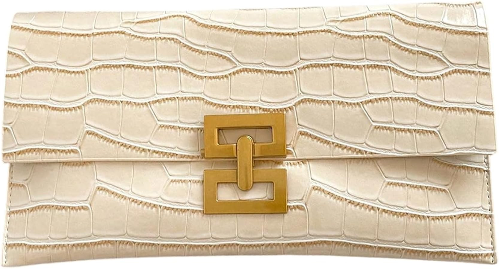 Verdusa Women's Clutch Evening Bags Trendy Envelope Handbags Metallic Purses Formal Wedding | Amazon (US)