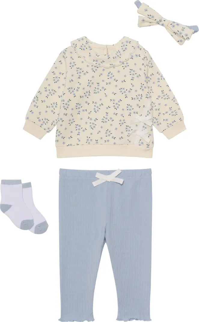 Long Sleeve Top, Leggings, Headband & Socks Set | Nordstrom Rack