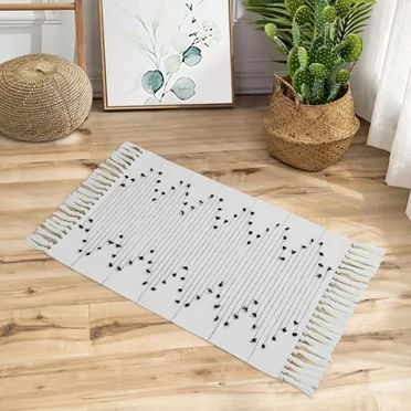 My Texas House Lancaster Fringe Cotton Bath Rug , Ivory, 20" x 32" - Walmart.com | Walmart (US)