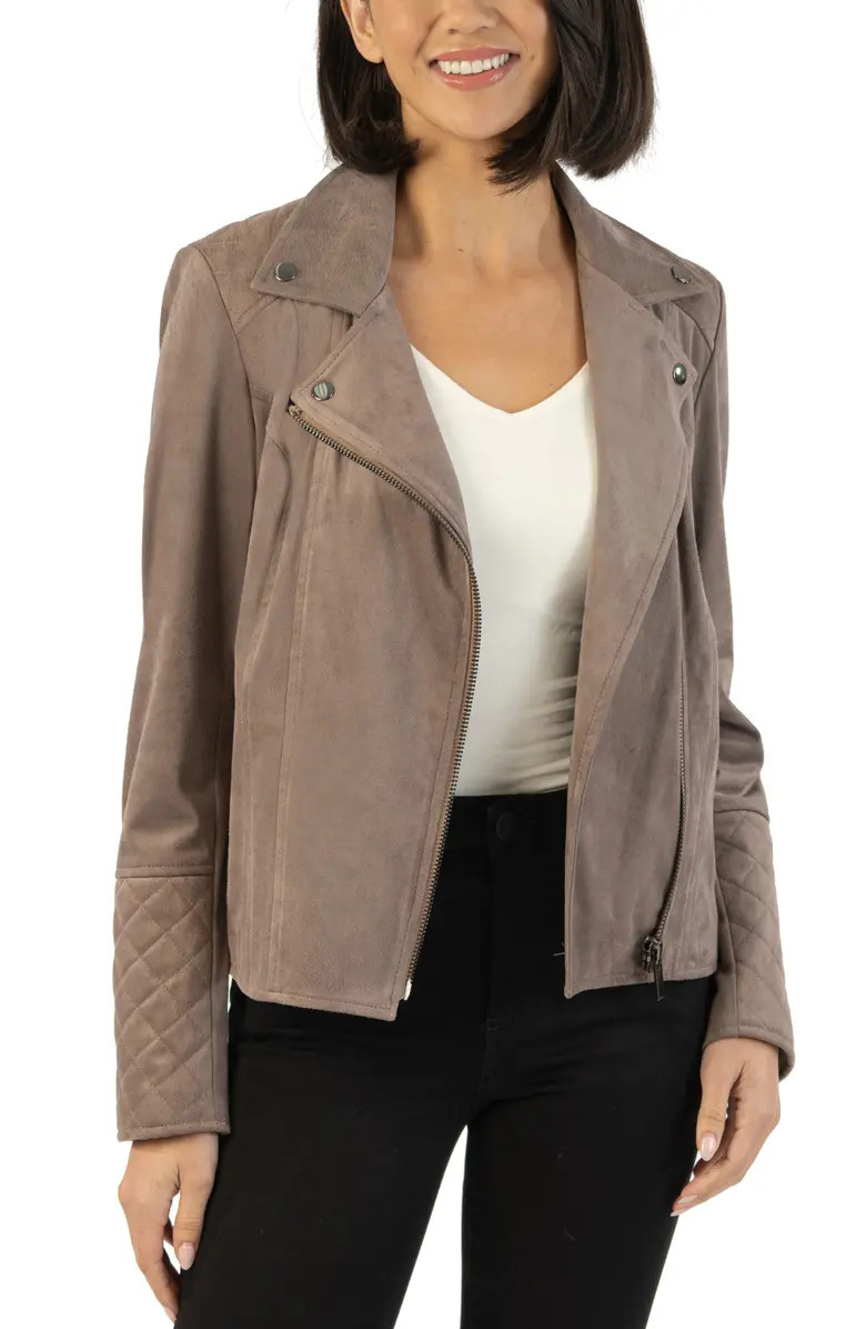 Marlowe Faux Suede Moto Jacket | Nordstrom