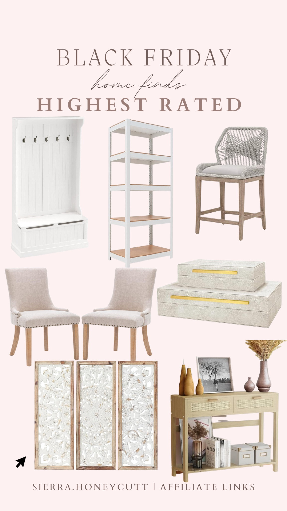 Black Friday home finds, cubbies, shelves, bar stool, linen chairs, decorative box, console table, wall art,


#LTKCyberWeek #LTKSeasonal #LTKsalealert