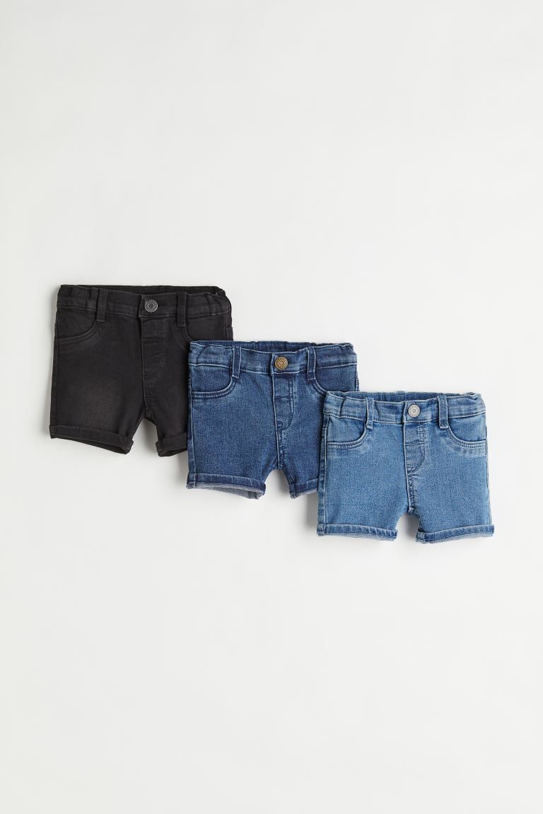 3-pack Skinny Fit Denim Shorts | H&M (US + CA)