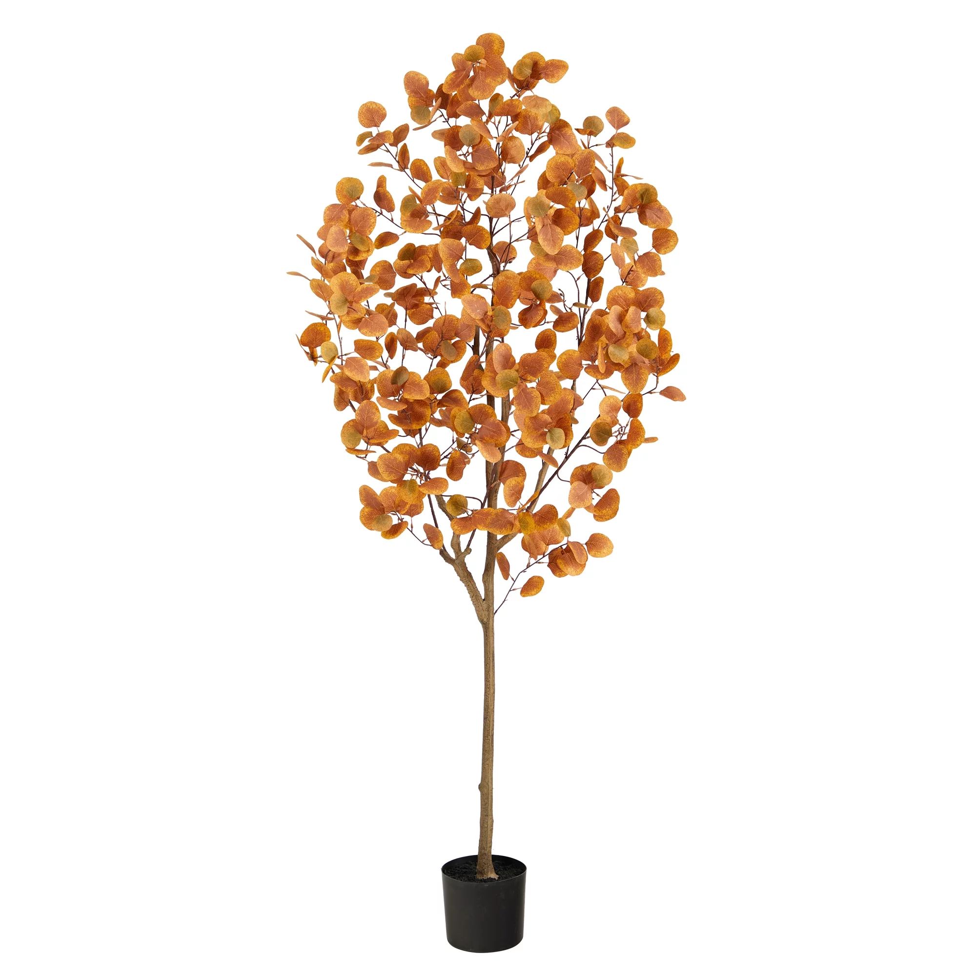 6" Artificial Eucalyptus Artificial Tree in Natural Plastic Pot, by Nearly Natural | Walmart (US)