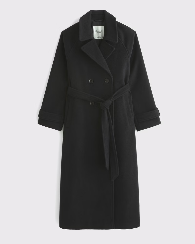 Women's Wool-Blend Trench Coat | Women's Coats & Jackets | Abercrombie.com | Abercrombie & Fitch (US)