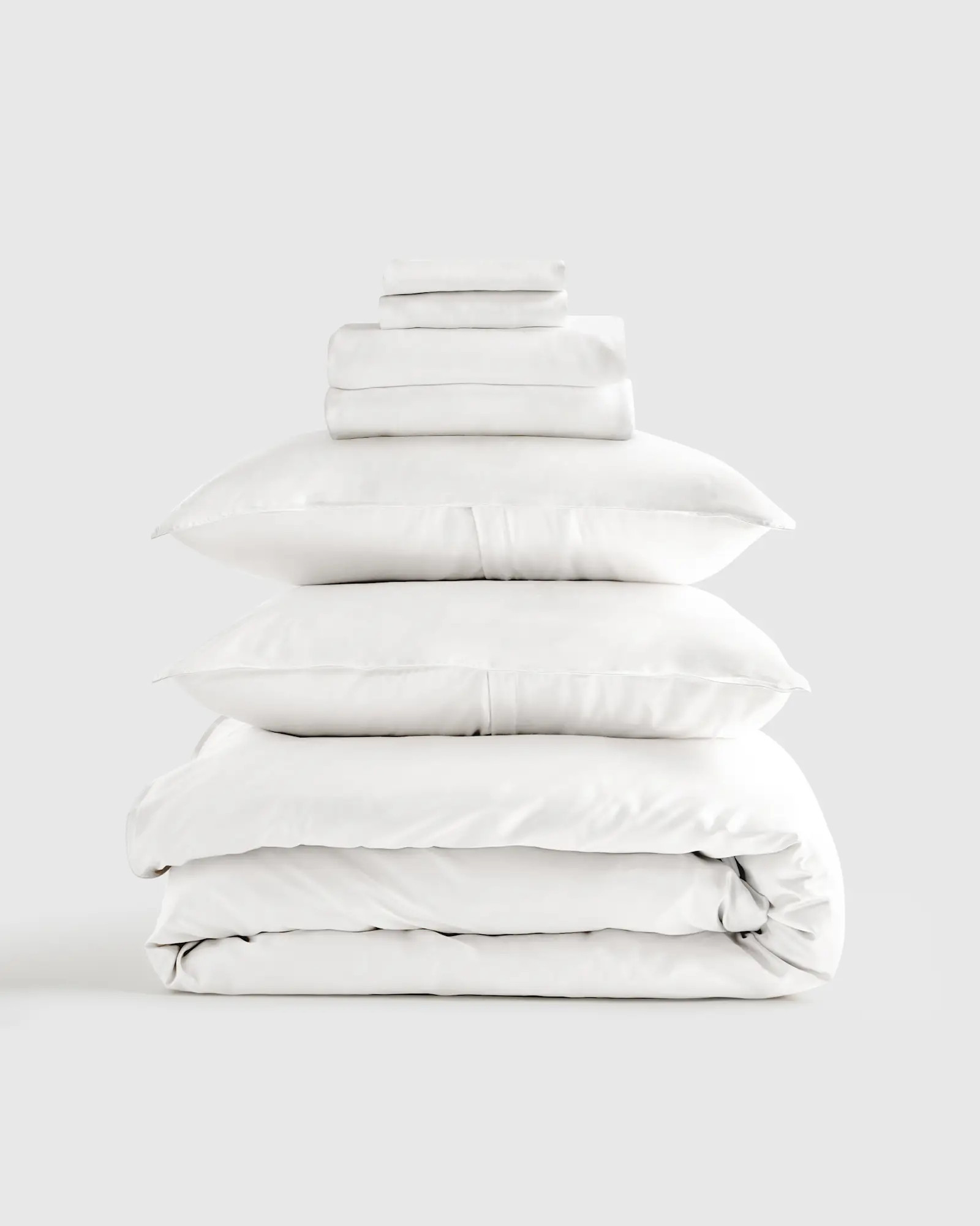 Organic Bamboo Viscose Deluxe Bedding Bundle in White | Quince