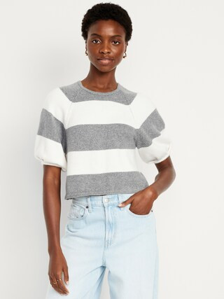 SoSoft Cropped Puff-Sleeve Sweater | Old Navy (CA)