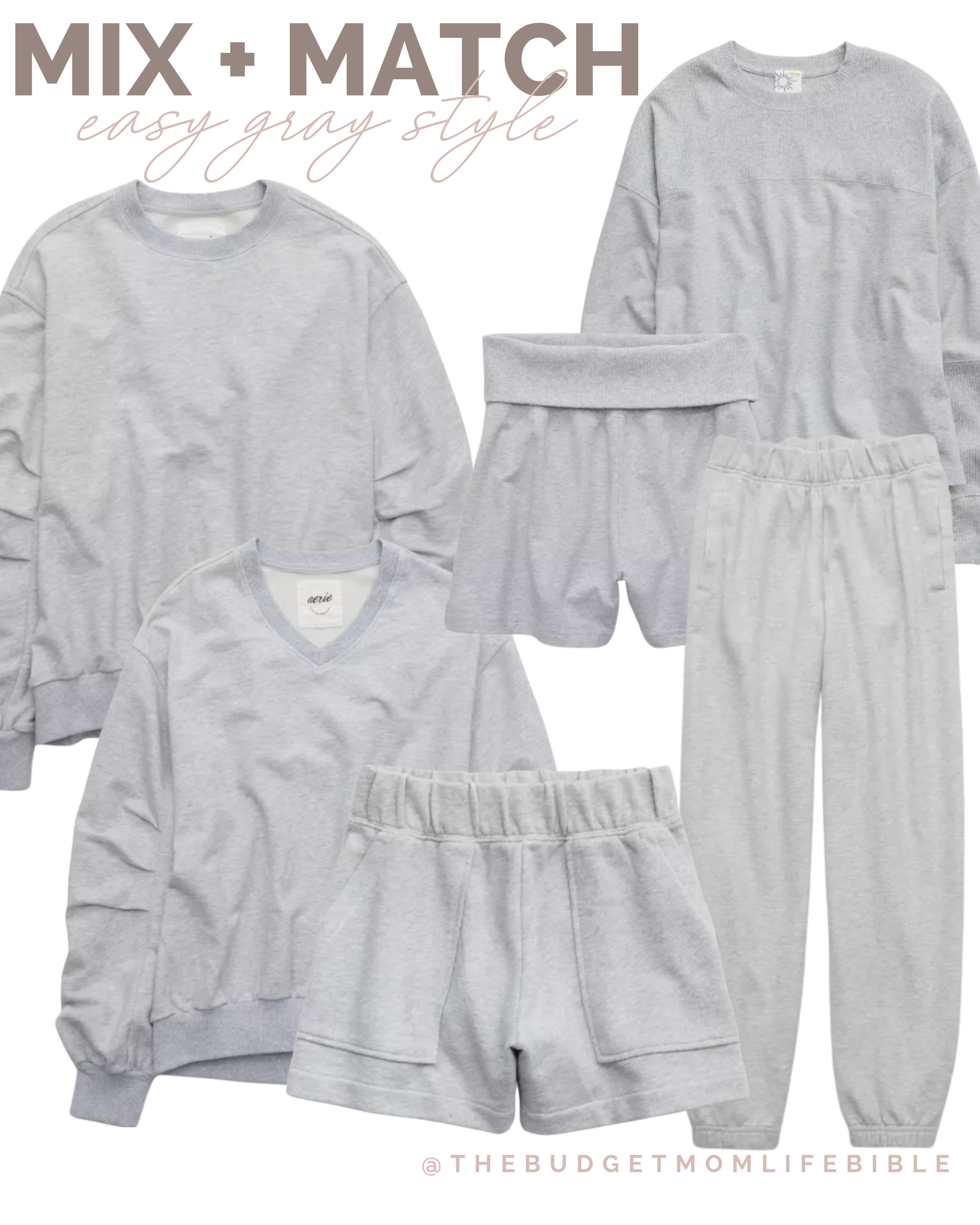 NEW Aerie + American Eagle Mix n' Match Sets for Spring/Summer - Gray Matching Sets

And… Right now get and EXTRA 35% OFF if you're a Real Rewards member too!

Spring dress, summer dress, easter dress, easter outfit, spring outfit, summer outfit, spring home, spring style, spring fashion, spring outfit, spring 2026, summer 2026, pink, pajamas, lounge, lounge set, matching set, matching sets, mix and match sets, aerie matching sets, American Eagle matching sets, easter shopping, summer outfit, summer outfits, summer style, vacation outfits, vacation style, travel outfit, travel style, denim shorts, shorts, joggers, folder pants, lounge shorts, comfy shorts 

 #LTKootd #LTKmomlife #LTKSaleAlert