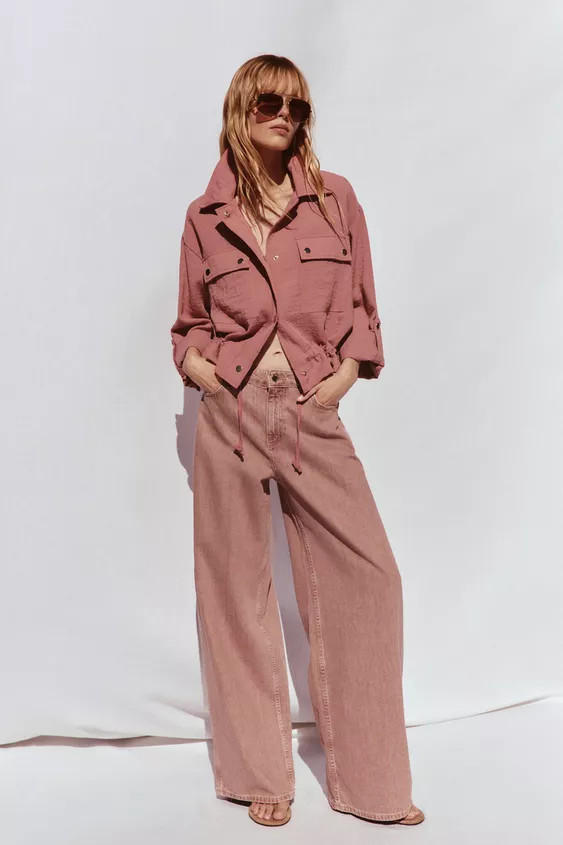 BELTED SLEEVE CROPPED JACKET | Zara US