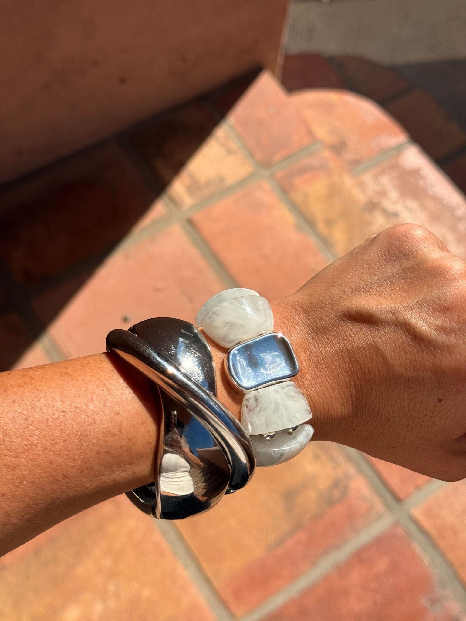 Silver summer bracelet stack 
Walmart bracelet 
Amazon bracelets 


#LTKootd #LTKFestival #LTKTravel