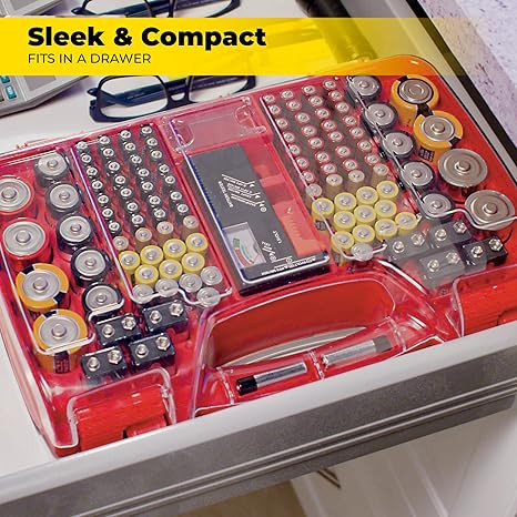 Ontel Battery Daddy - Battery Organizer Storage Case with Tester, Stores & Protects Up to 180 Bat... | Amazon (US)