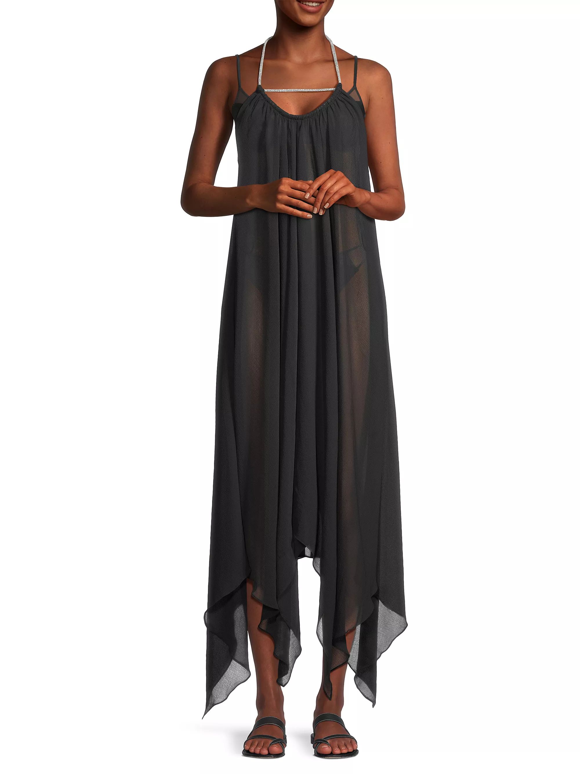 Cover-upsCover-Up Dresses & CaftansRamy BrookJoyce Embellished Gauze Handkerchief Dress$295 | Saks Fifth Avenue