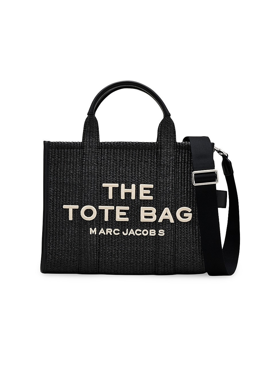Women's The Woven Medium Tote Bag - Black | Saks Fifth Avenue