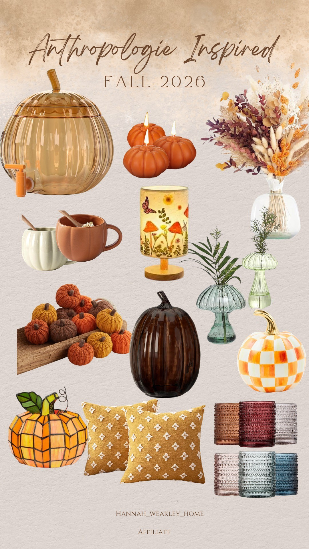 Anthropology Inspired Fall Decor| Glass Pumpkins| Bubble Glasses| Mushroom Vases| Pumpkin Mugs| Knit Pumpkins| Fall Pillows| Pumpkin Candles| Mushroom Table Lamp| Fall Floral Arrangement| Stained Glass Pumpkin Light

#LTKSeasonal