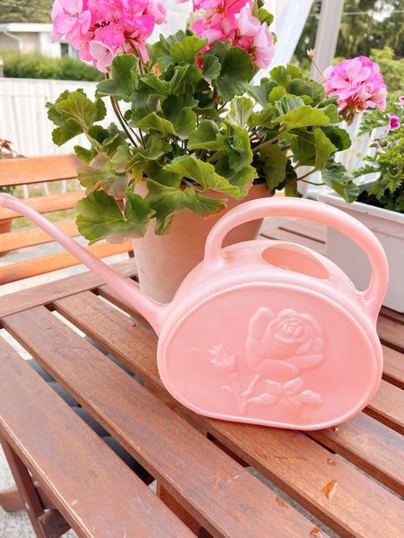 Vintage pink watering can 
Got mine on Etsy 


#LTKhome #LTKSeasonal #LTKfindsunder50