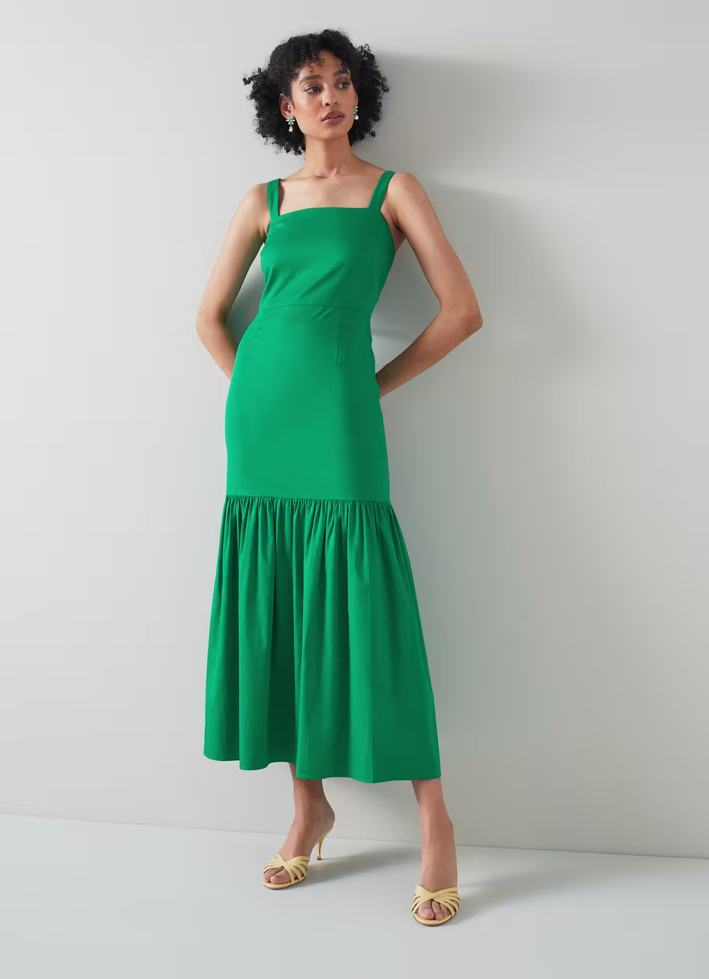 Essie Green Cotton Dress | L.K. Bennett (UK)