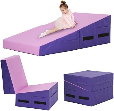 Gymnastics Mat 48”X24”X14” Incline Tumbling Mats for Home Gym, Folding Exercise Mat with No... | Amazon (US)