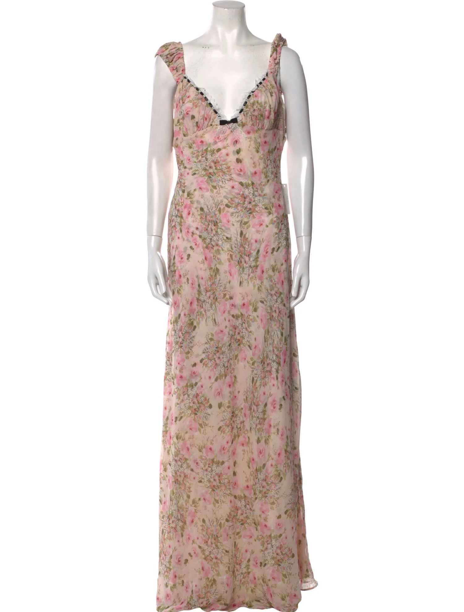 Floral Print Long Dress w/ Tags | The RealReal