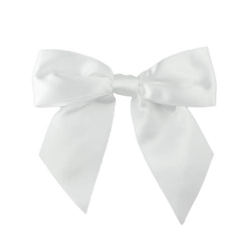 7Rainbows 20pcs Boutique 4.5" White Satin Ribbon Bows for Craft Sewing Scrapbooking Wedding and Gift Wrapping | Amazon (US)