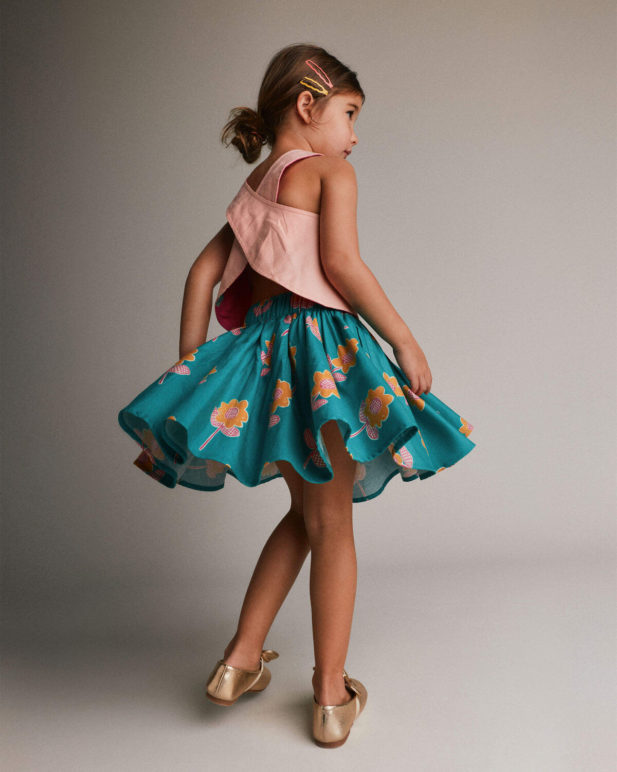 Toddler Girl Avenue Twirl™ Mini Skirt in Floral Print - Teal - Otter Avenue | Carter's | Carter's Inc