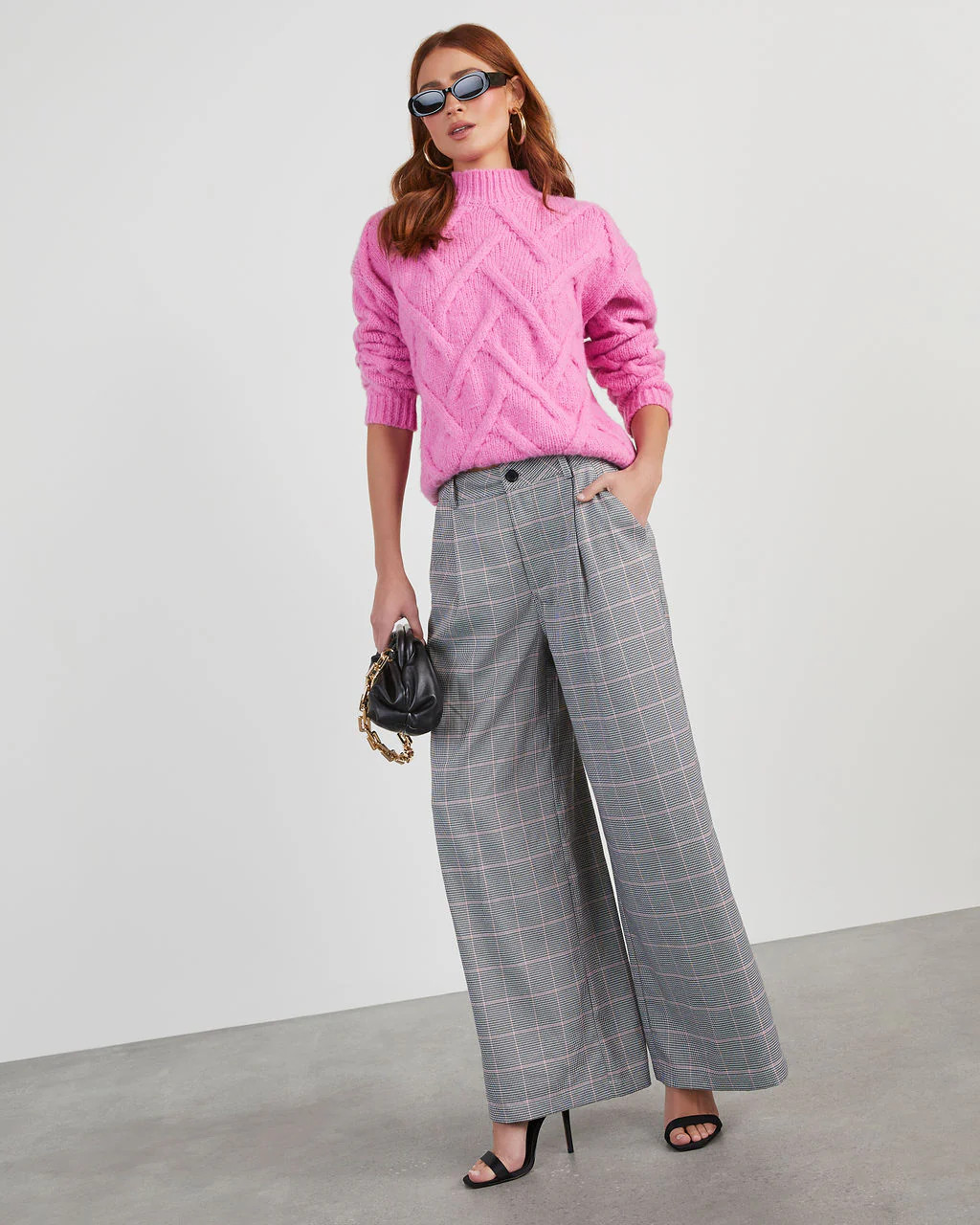 Allister Plaid Wide Leg Trouser Pants | VICI