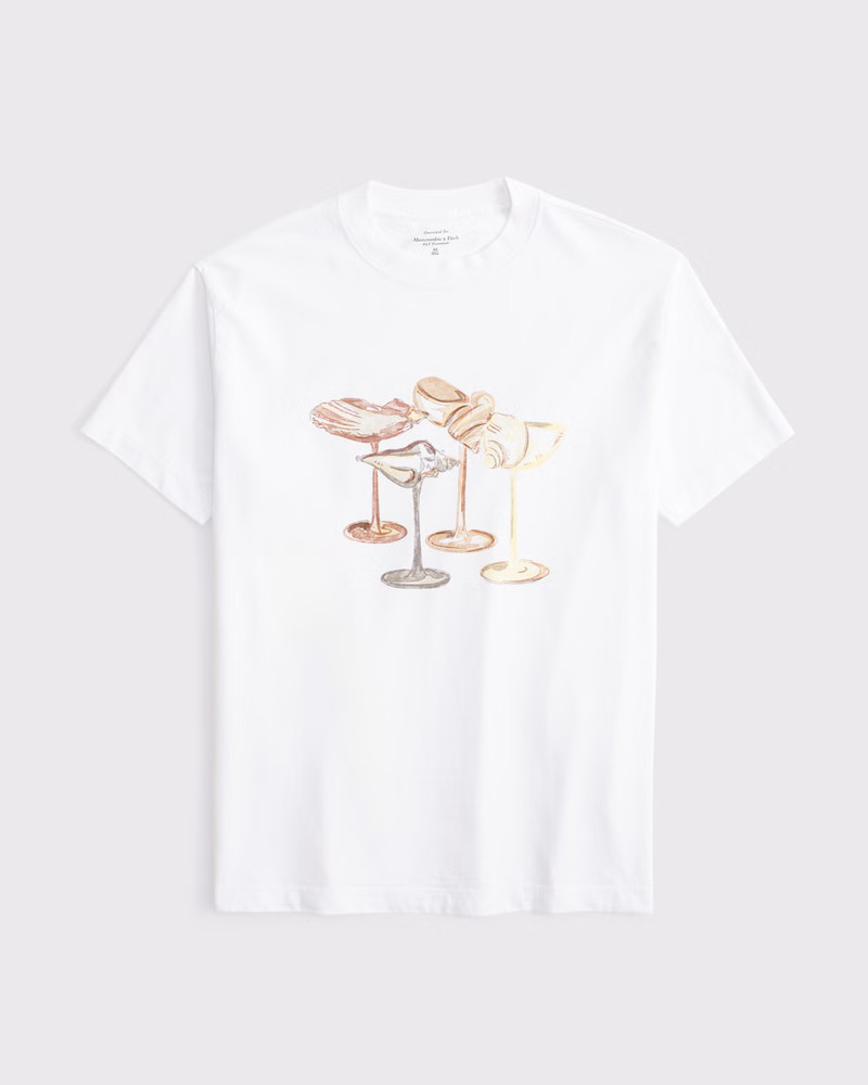 Women's Oversized Coastal Drinks Graphic Tee | Women's New Arrivals | Abercrombie.com | Abercrombie & Fitch (US)