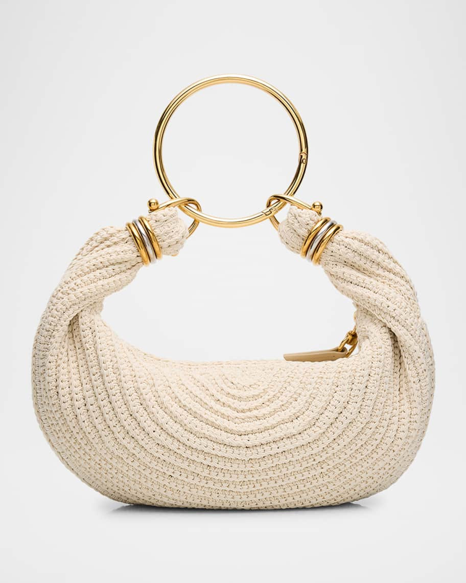 Chloe Rounded Crochet Bracelet Hobo Bag | Neiman Marcus