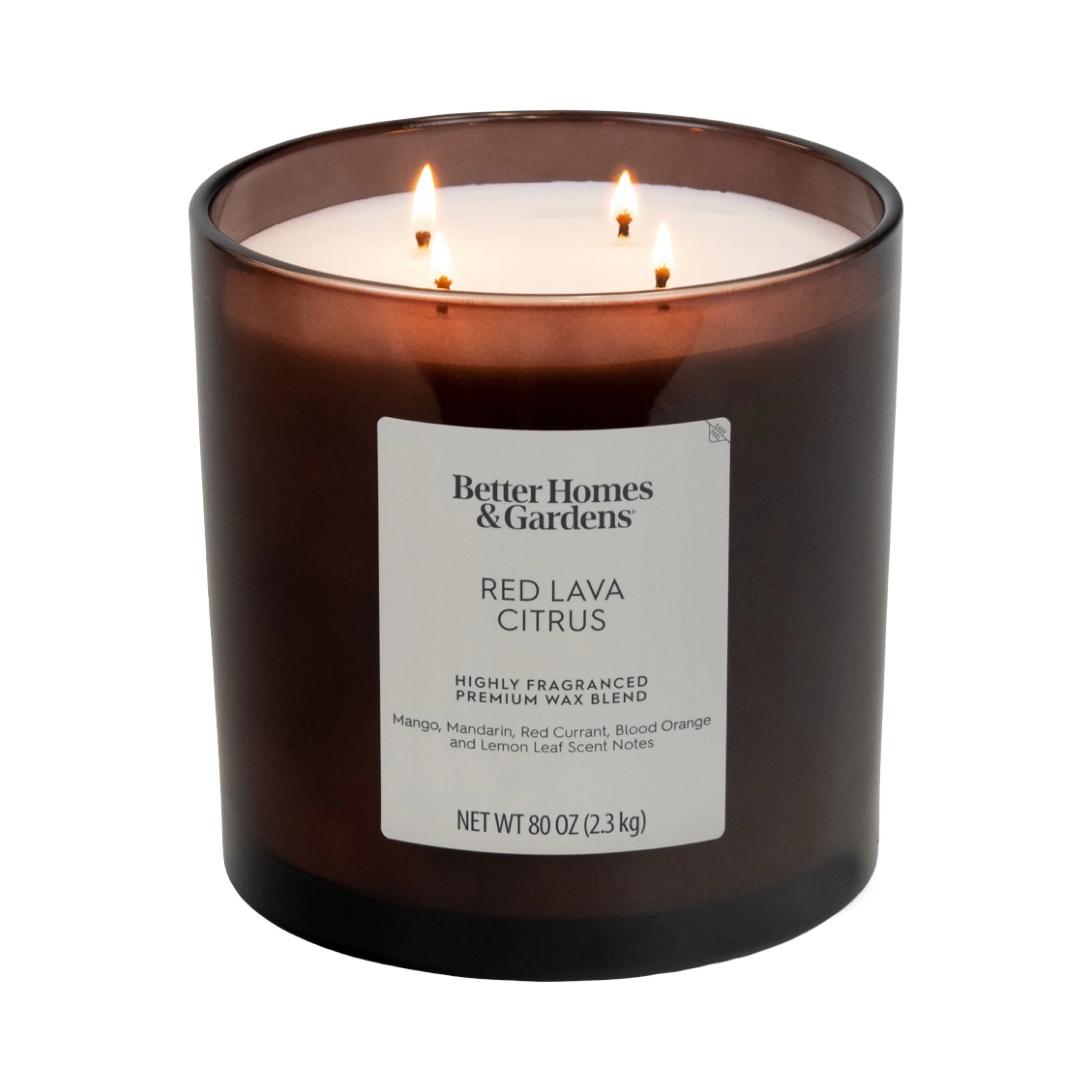 Better Homes & Gardens Red Lava Citrus Scented 4-Wick Large Oversized Jar Candle 80oz. | Walmart (US)