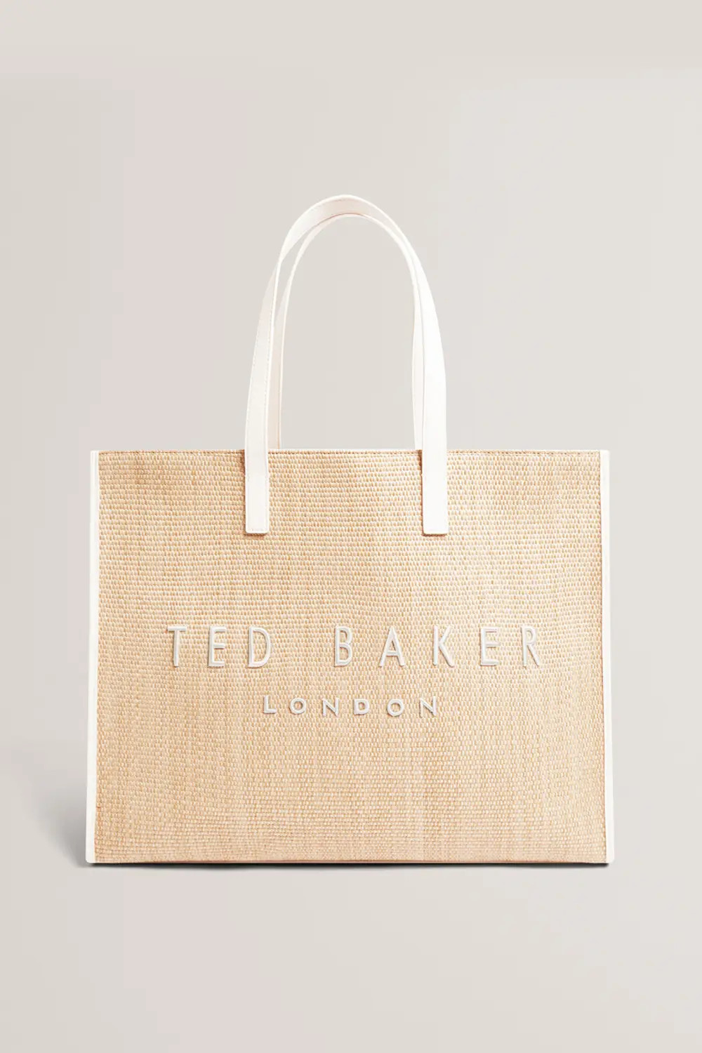 Ted Baker Faux Raffia Large Icon Bag Ivory | Debenhams | Debenhams UK
