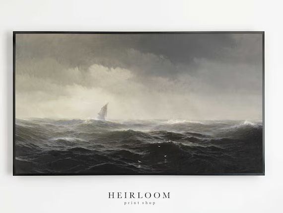 Samsung Frame TV Art  Ocean  Nautical  Vintage  DIGITAL | Etsy | Etsy (US)