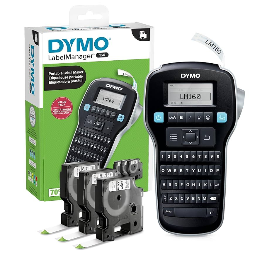 DYMO LabelManager 160 Portable Label Maker Bundle, Easy-to-Use, One-Touch Smart Keys, QWERTY Keyb... | Amazon (US)
