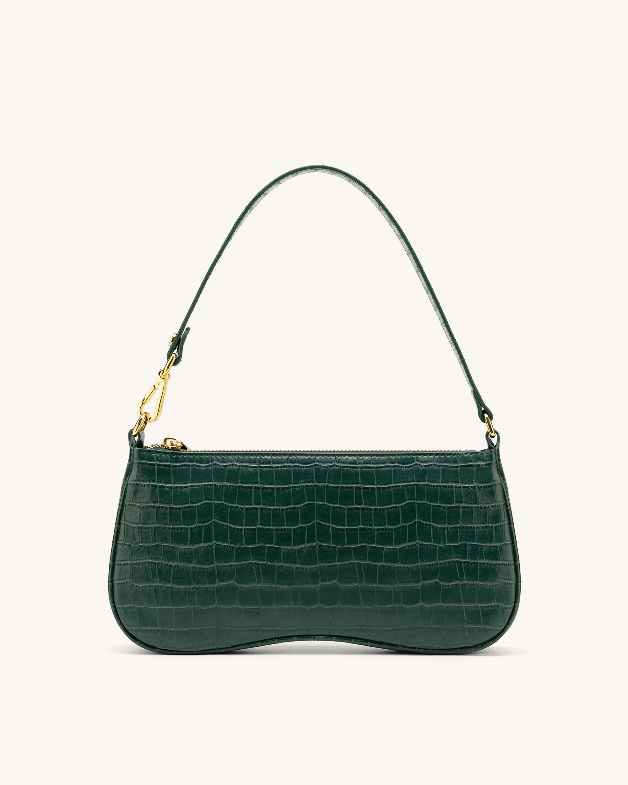 Eva Shoulder Handbag - Dark Green Croc | JW PEI US