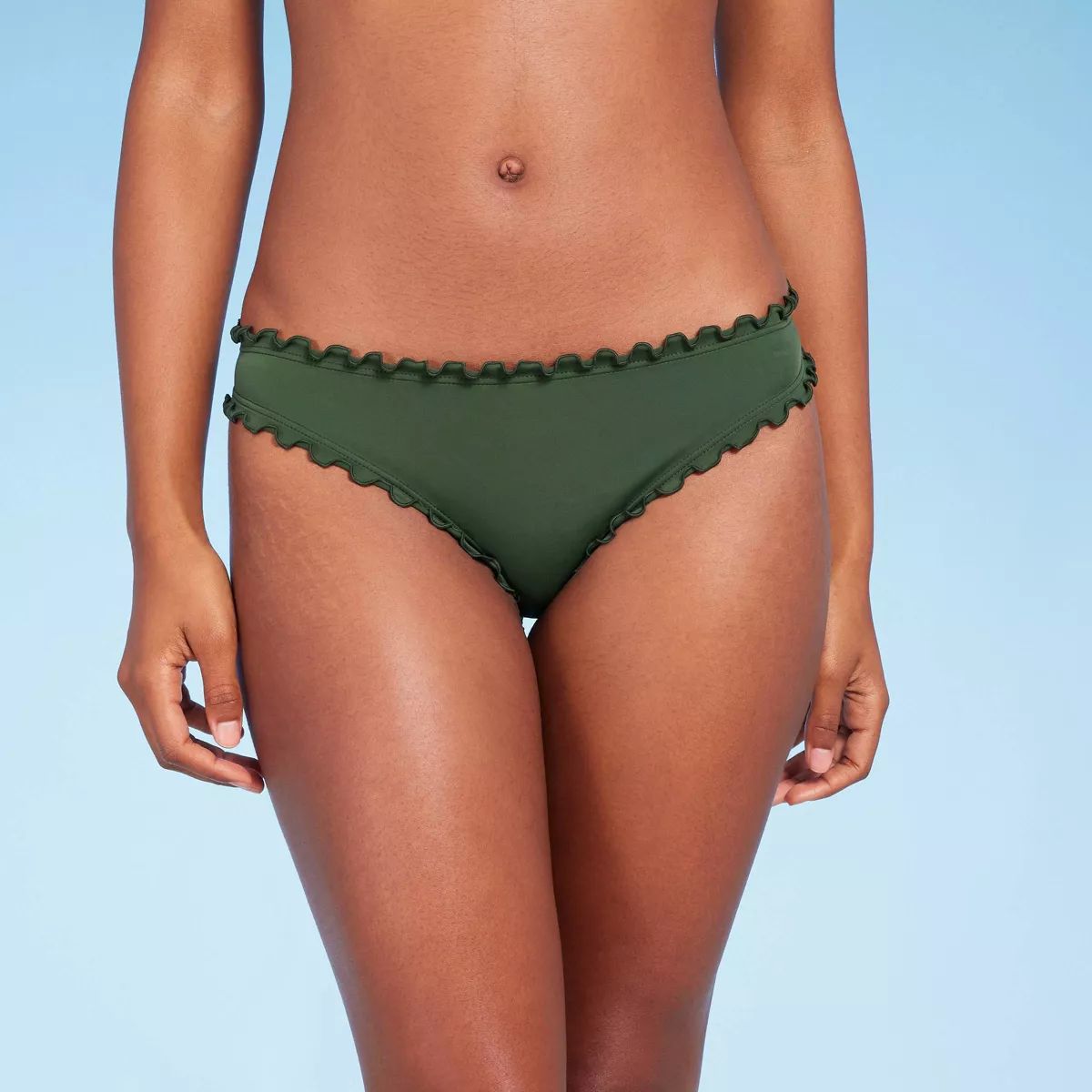 Women's Ruffle Cheeky Bikini Bottom - Shade & Shore™ | Target