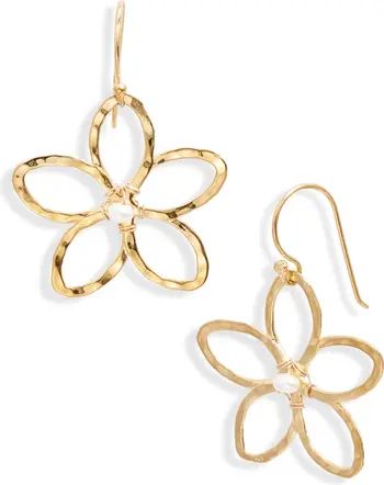 ki-ele Melia Freshwater Pearl Flower Drop Earrings | Nordstrom | Nordstrom