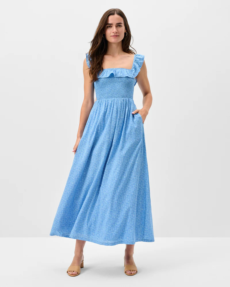 Mira Smocked Midi Dress | johnnie O