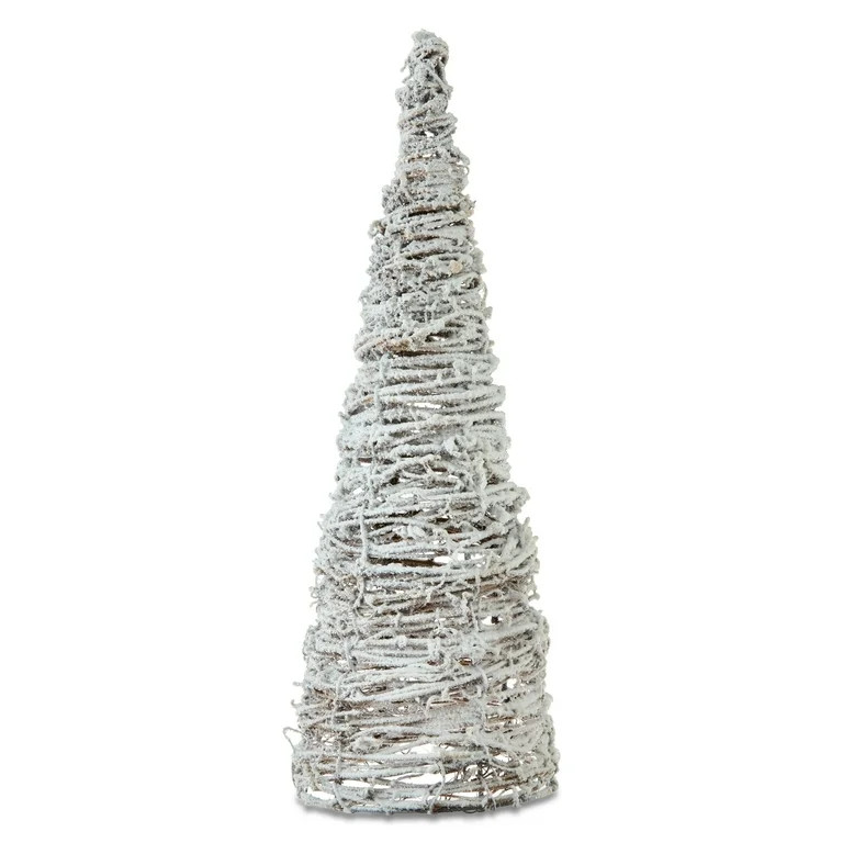 Snow-Covered Grapevine Tree Decoration, Brown, 14", by Holiday Time - Walmart.com | Walmart (US)