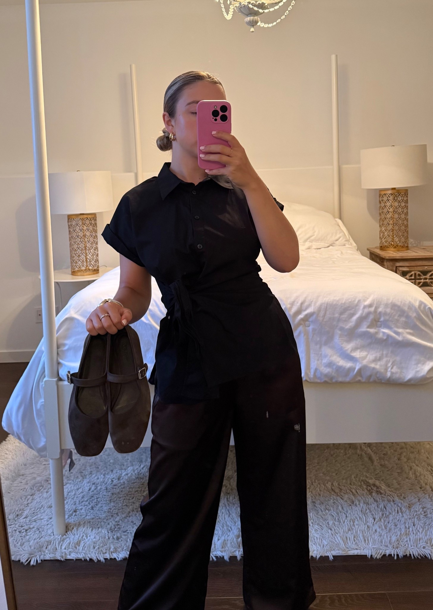 Brown satin pants are old Uniqlo- linking similar!🧸

#LTKworkwear #LTKcanada #LTKshoes