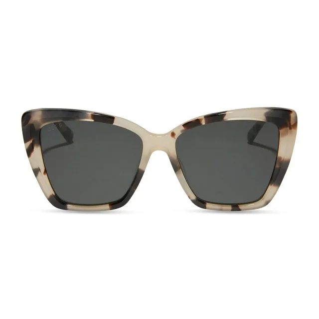 DIFF Becky II Oversized Sunglasses for Women UV400 Protection Cream Tortoise + Grey Polarized - W... | Walmart (US)