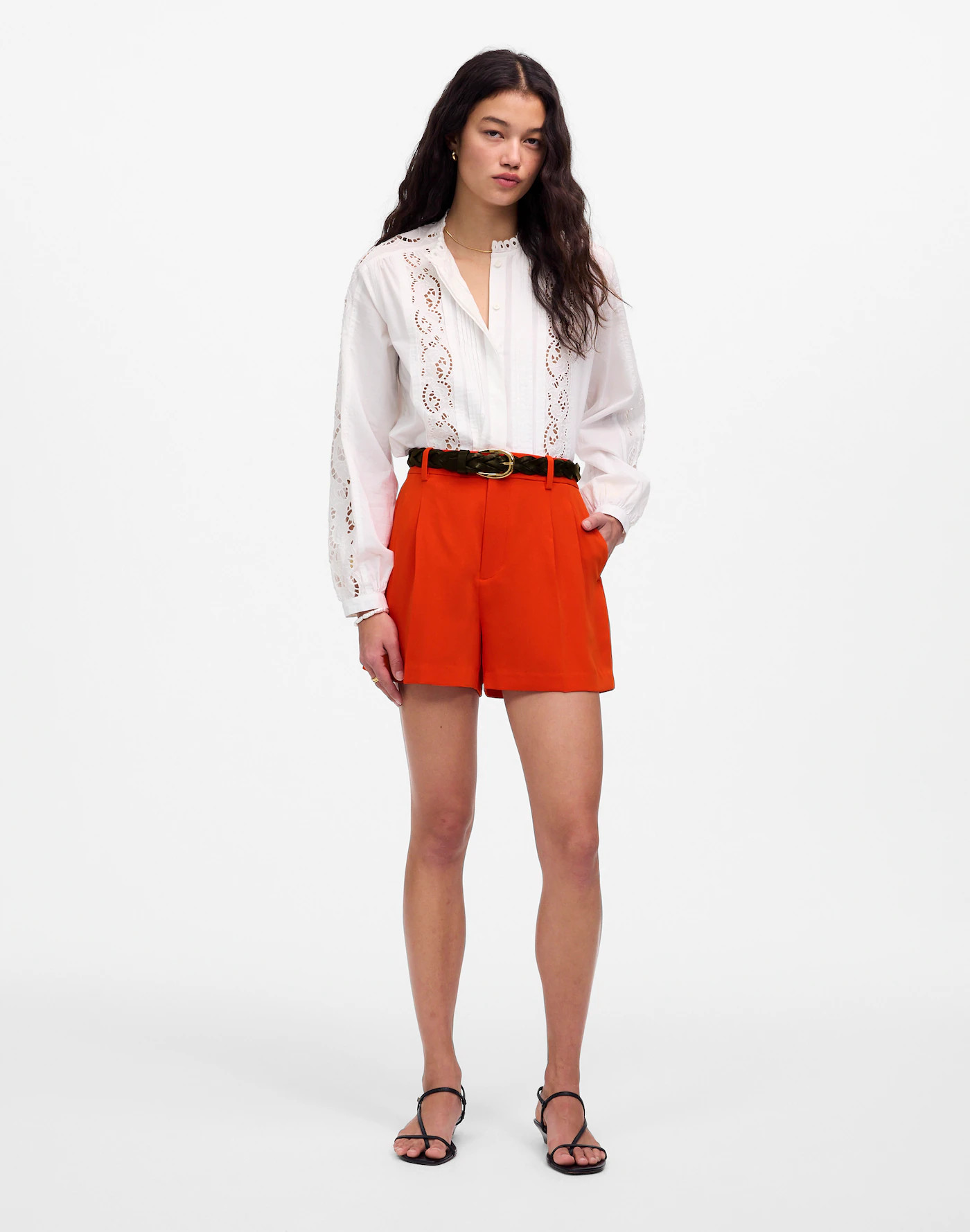 Easy Pleated Trouser Shorts in Crepe | Madewell | Madewell