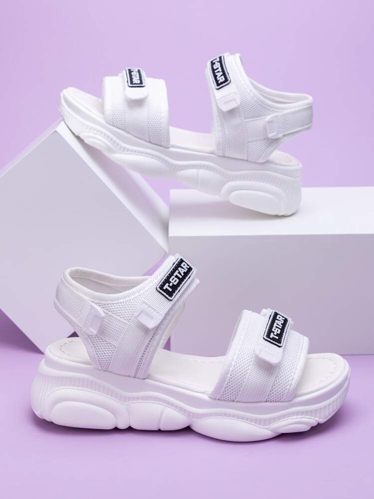 Hook-and-loop Fastener Strap Chunky Sports Sandals | SHEIN