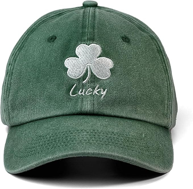 st Patricks Day hat Green Baseball Cap Shamrock Embroidered for Man Women Funny | Amazon (US)