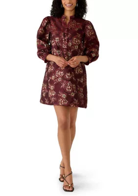 Women's 3/4 Sleeve Jacquard Mini Dress | Belk