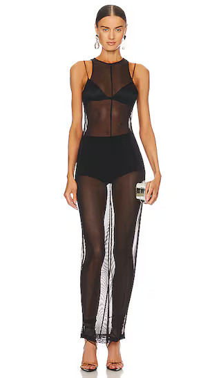 x REVOLVE Oren Mesh Maxi Dress in Black | Revolve Clothing (Global)