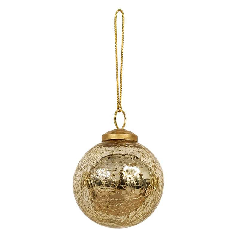 Gold Glass Ornaments, 2.5", sold by At Home | At Home