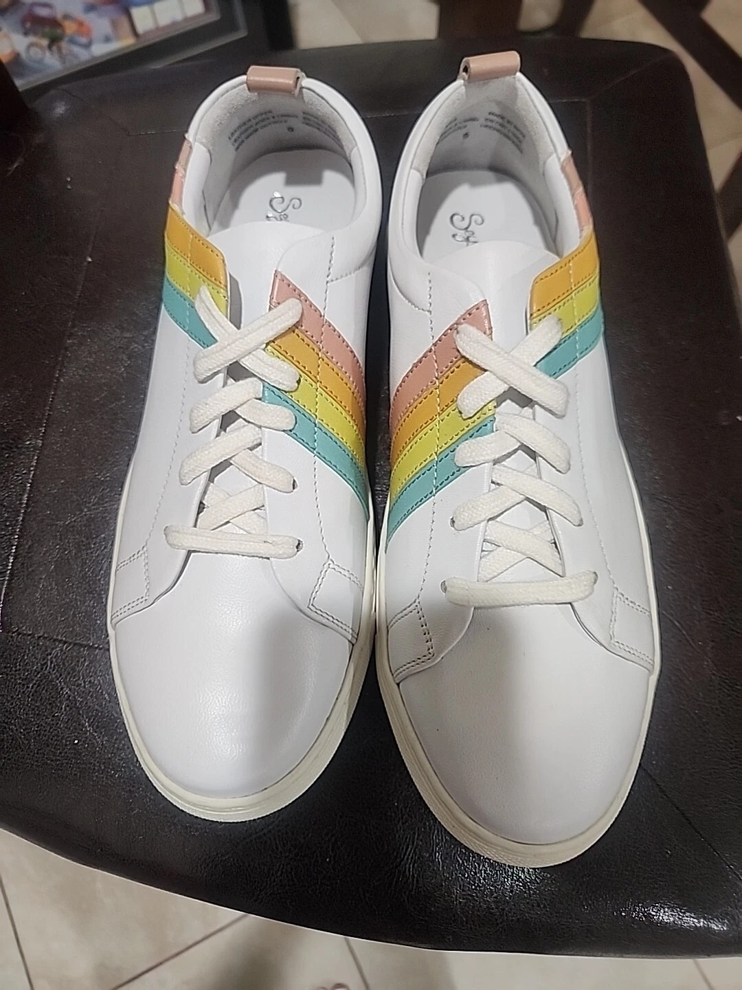 New Seychelles White Leather Rainbow Pride Women's Sneakers Tennis Shoes Size 9  | eBay | eBay US