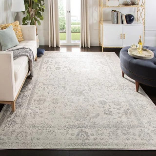 SAFAVIEH Adirondack Dakota Shabby Chic Distressed Rug - 8' x 10' - Ivory/Silver | Bed Bath & Beyond