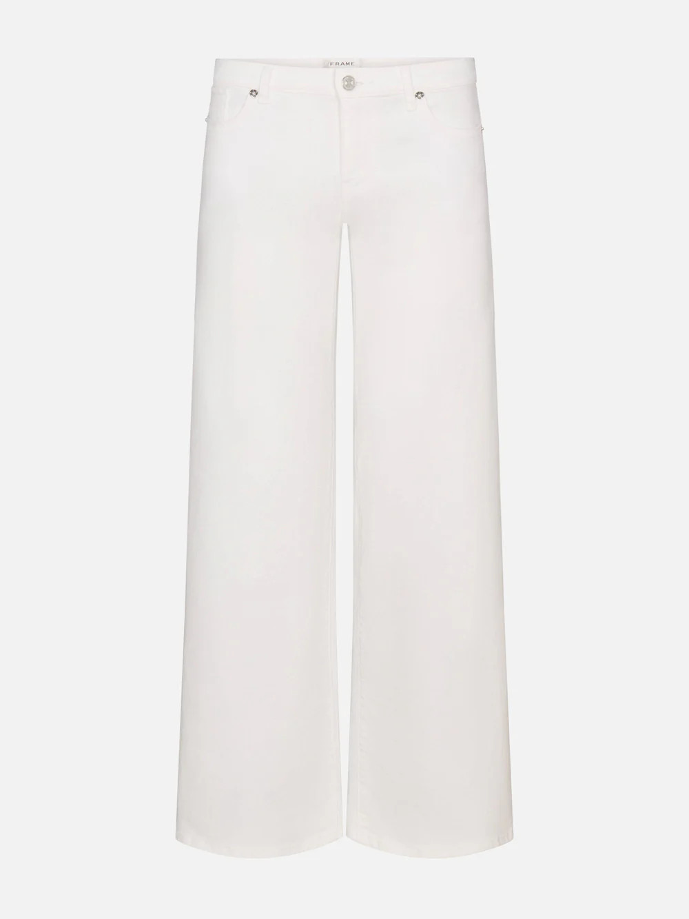LOW RISE LE SLIM PALAZZO WHITE | Frame Denim
