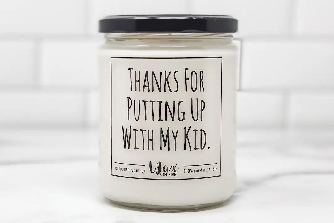 Thanks for Putting up With My Kid Daycare Teacher Gift Teacher - Etsy | Etsy (US)